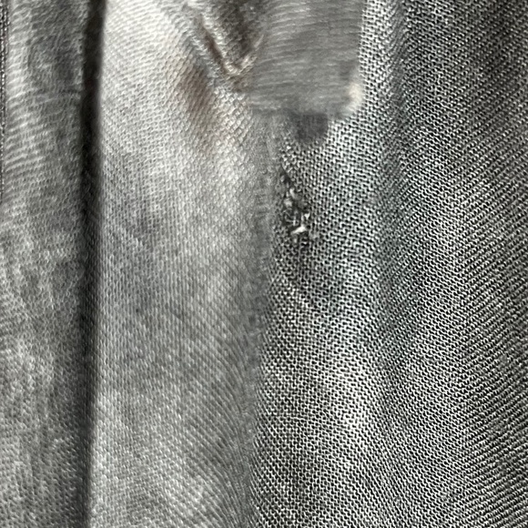 Entro Boho Stressed Gray Tie V-Neck Long Sleeve Blouse; Size Small - Picture 10 of 11